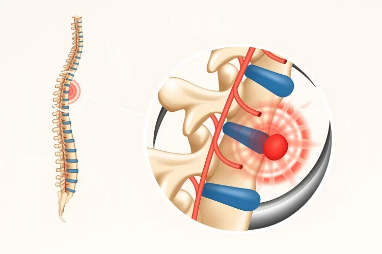 فتق دیسک کمر: علائم، انواع (برآمدگی تا اکستروژن) و بهترین روش‌های درمان